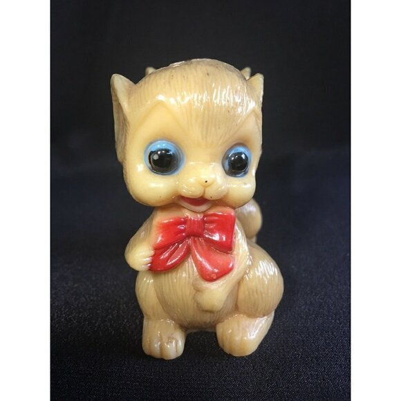 VINTAGE Mice W/ Red Bows SALT & PEPPER SHAKERS - Celluloid Mouse - Picture 7 of 7